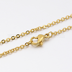 Collier à maillons en acier inoxydable 304, or, 17.7 pouce (45 cm), 1.5mm
