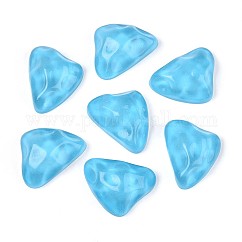 Cabochon in resina trasparente, con parte superiore irregolare, increspatura dell'acqua, triangolo, cielo blu profondo, 17.5x23.5~24x8.5mm