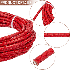 Cordino in pelle intrecciata con anima&nbsp;WL-CL0001-24C