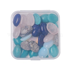 Natürliche & synthetische gemischte Edelstein-Cabochons&nbsp;G-JP0001-12