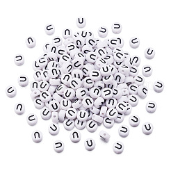Perline con lettera foro orizzontale acrilico 500 pz&nbsp;OACR-YS0001-03U