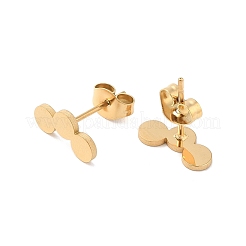 Pendientes de botón de acero inoxidable 304&nbsp;EJEW-K285-04G