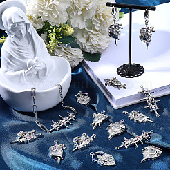 Fascini del connettore del rhinestone della lega di 24pcs 12 stili&nbsp;FIND-SC0022-21A