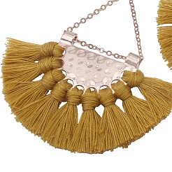 Orecchini di nappa di filo&nbsp;EJEW-K046-11G