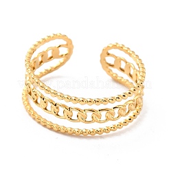 Ionenplattierung (IP) 304 Edelstahl-Fingerringe&nbsp;RJEW-L102-07G
