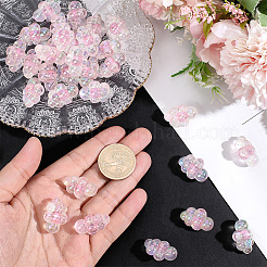 35pcs perles acryliques irisées arc-en-ciel placage uv&nbsp;PACR-PA0001-23A