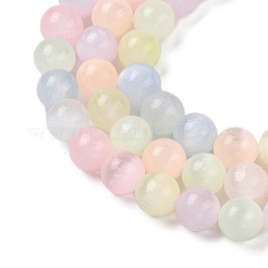 Fili di perline di selenite naturale color macaron&nbsp;G-Q162-A01-02C-02