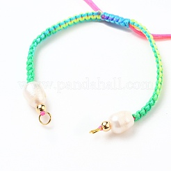 Verstellbare Nylonfaden geflochtene Perlen Armband Herstellung&nbsp;AJEW-JB00791-01