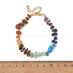 7 bracelet de perles avec pierres précieuses de chakra&nbsp;BJEW-JB14189