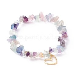 Set di bracciali elastici con perline di fluorite naturale&nbsp;BJEW-JB07118