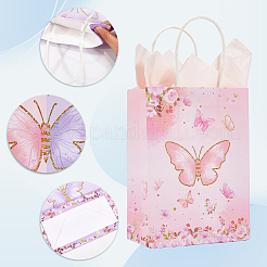 16 bolsa de embalaje de papel con estampado de mariposas en 2 colores&nbsp;ABAG-BBC0001-29A
