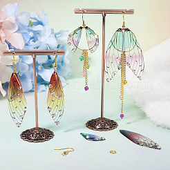 DIY Kit zum Herstellen von Schmetterlingsflügeln für baumelnde Ohrringe&nbsp;DIY-TA0004-45