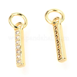 Breloques en laiton avec zircone cubique de micro pave&nbsp;ZIRC-O037-03G