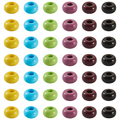 120 Stück 6 Farben undurchsichtige europäische Acrylperlen&nbsp;SACR-TA0001-24