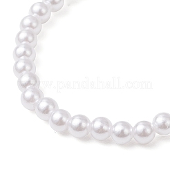 3 Stück 3 Stile ABS-Kunststoff-Imitationsperlen und Muschelperlen Stretch-Armbänder für Frauen&nbsp;BJEW-JB11796