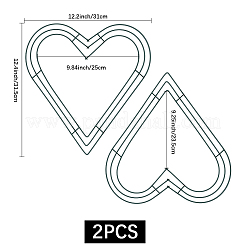 2 Stück Eisenkranzrahmen&nbsp;DIY-CP0013-24A