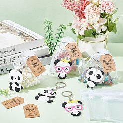 Panda-Schlüsselanhänger aus PVC-Kunststoff&nbsp;KEYC-OC0001-04