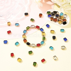 40pcs 8 Farben transparente handgemachte Bunte Malerei-Perlen&nbsp;LAMP-YW0004-31