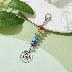Décorations pendentif en alliage de style tibétain arbre de vie&nbsp;HJEW-JM01661