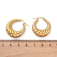 Pendientes de aro de acero inoxidable 304 con revestimiento iónico (IP)&nbsp;EJEW-O096-40G
