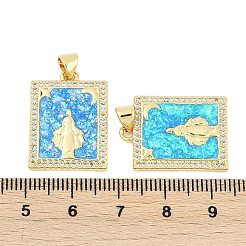 Colgante micropavé cubic zirconia de latón&nbsp;KK-I723-11G