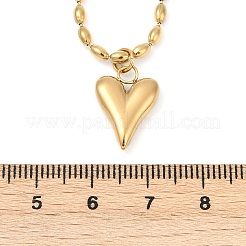 Collane con ciondolo a forma di cuore in acciaio inossidabile 304 per donna&nbsp;NJEW-Z072-04G