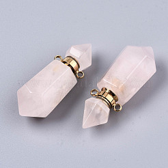 Facettes naturel rose Pendentif quartz&nbsp;G-T131-15H