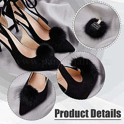 Schuhdekorationen aus Nerzimitat&nbsp;AJEW-WH0518-96