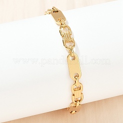 Braccialetti a catena in acciaio inossidabile 304 per donna e uomo&nbsp;BJEW-Z143-28G