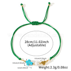 Gliederarmbänder aus Süßwasserperlen und türkisfarbenen Perlen&nbsp;GE3898-2