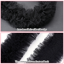 3 Yard plissierter Spitzenbesatz aus Polyester&nbsp;OCOR-CY0001-02A