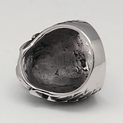 Personalisierte Retro 304 Edelstahl Breitbandringe für Männer&nbsp;RJEW-F006-125