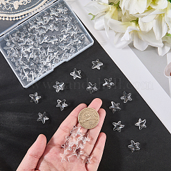 80 pièce de breloques connecteur en verre transparent à facettes&nbsp;GLAA-SP0001-88E-01
