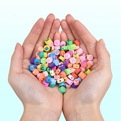 150pcs 3 Arten handgemachte Polymertonfarbenperlen&nbsp;CLAY-SZ0001-31