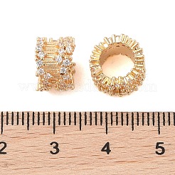 Micropave de latón transparente perlas de circonita&nbsp;KK-B100-020G