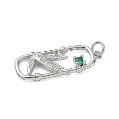 Pendentifs avec zircon cubiques à micro-pavés en laiton&nbsp;KK-A273-28P