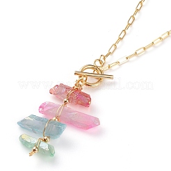 Set di gioielli con perline di cristallo di quarzo naturale elettrolitico&nbsp;SJEW-JS01166
