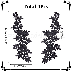 Polyester-Spitzen-Blumenstoff-Patches&nbsp;AJEW-WH0816-089