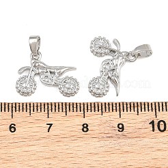 Pendentifs en laiton zircon cubique transparent&nbsp;CU-CBABDE1-04P