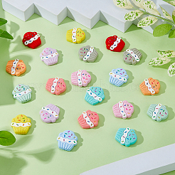 20 Stück 10 Farben Cup Cake umweltfreundliche Silikonperlen in Lebensmittelqualität&nbsp;SIL-DC0001-71