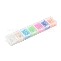 3500 Stück 7 Farben 12/0 runde Saatperlen aus Glas&nbsp;SEED-YW0001-22