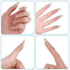 10 pièce de couvre-ongles en fer creux&nbsp;MRMJ-GL0001-20G