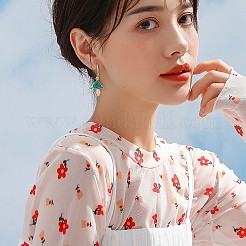 Boucles d'oreilles pendantes en forme de champignon en émail&nbsp;JE987B