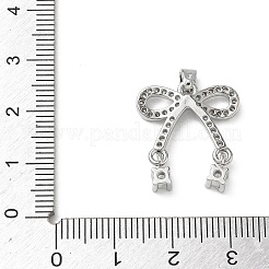 Pendenti in zirconi cubici trasparenti in micro pavè di ottone&nbsp;KK-A299-09P