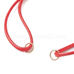 Fabrication de bracelet ajustable en cordon polyester ciré&nbsp;AJEW-JB01313-01