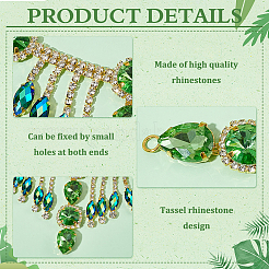 1 Stück Blumen-Messing-Strass-Ornament-Zubehör&nbsp;OHAR-FG0001-03