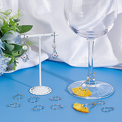 Accesorios para pendientes de aro de acero inoxidable 304 con forma de riñón.&nbsp;STAS-UN0012-43