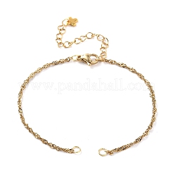 Fabrication de bracelets à chaîne Singapour en acier inoxydable 304&nbsp;AJEW-JB01332-01