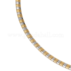 4 mm zweifarbige flache Schlangenketten aus Edelstahl 304&nbsp;MAK-Z004-04GP