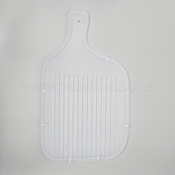 Rechteck mit Streifengriff Essteller Silikonformen&nbsp;DIY-L021-55